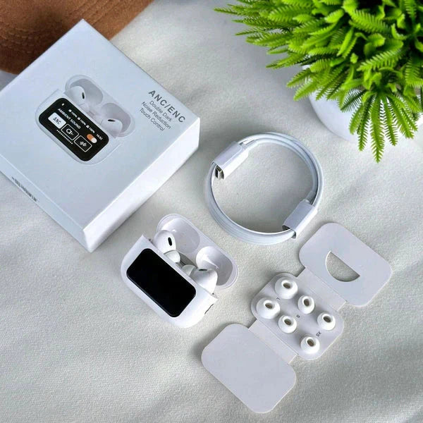 Display Screen Wireless Earbuds + ANC + iOS & Android Compatible (Zodix Pro)