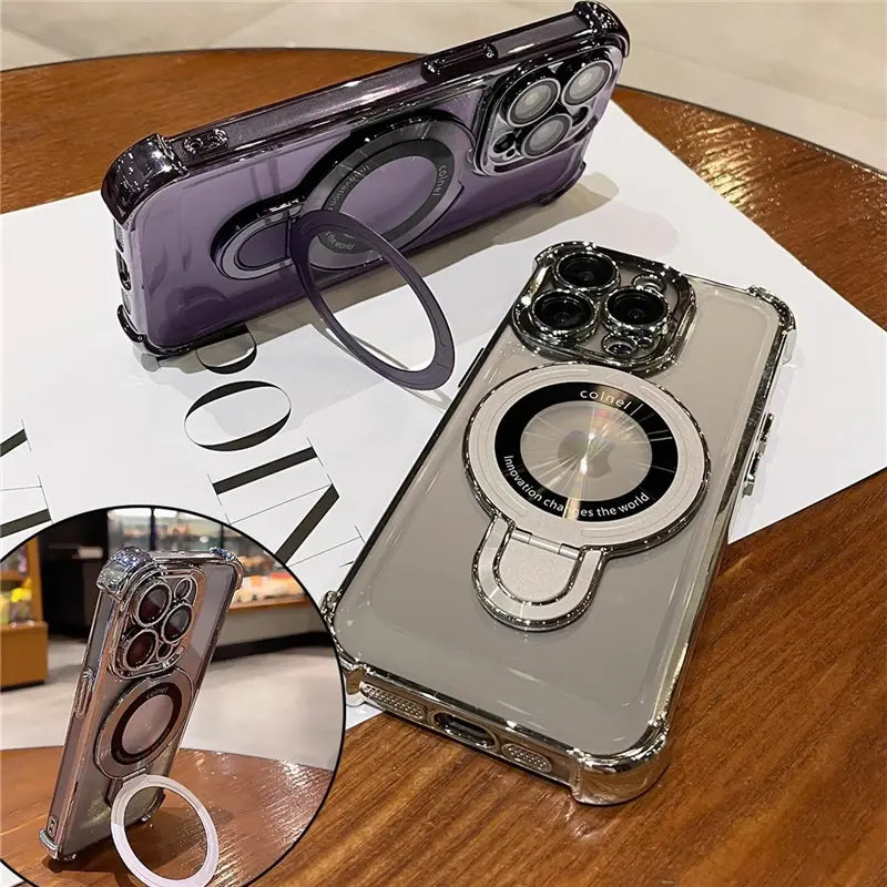 Elegant Transparent Stand Case - iPhone