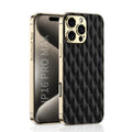 Electroplated Rhombus Pattern Leather Phone Case iPhone